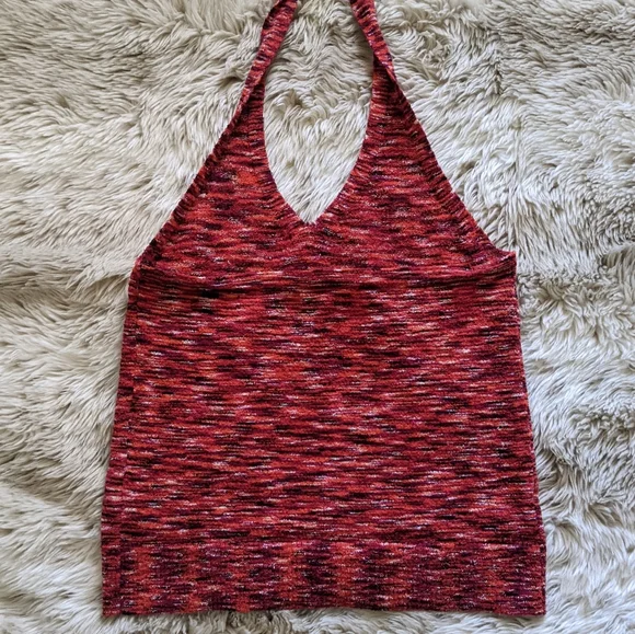 Loft Red knit halter top - Picture 7 of 8